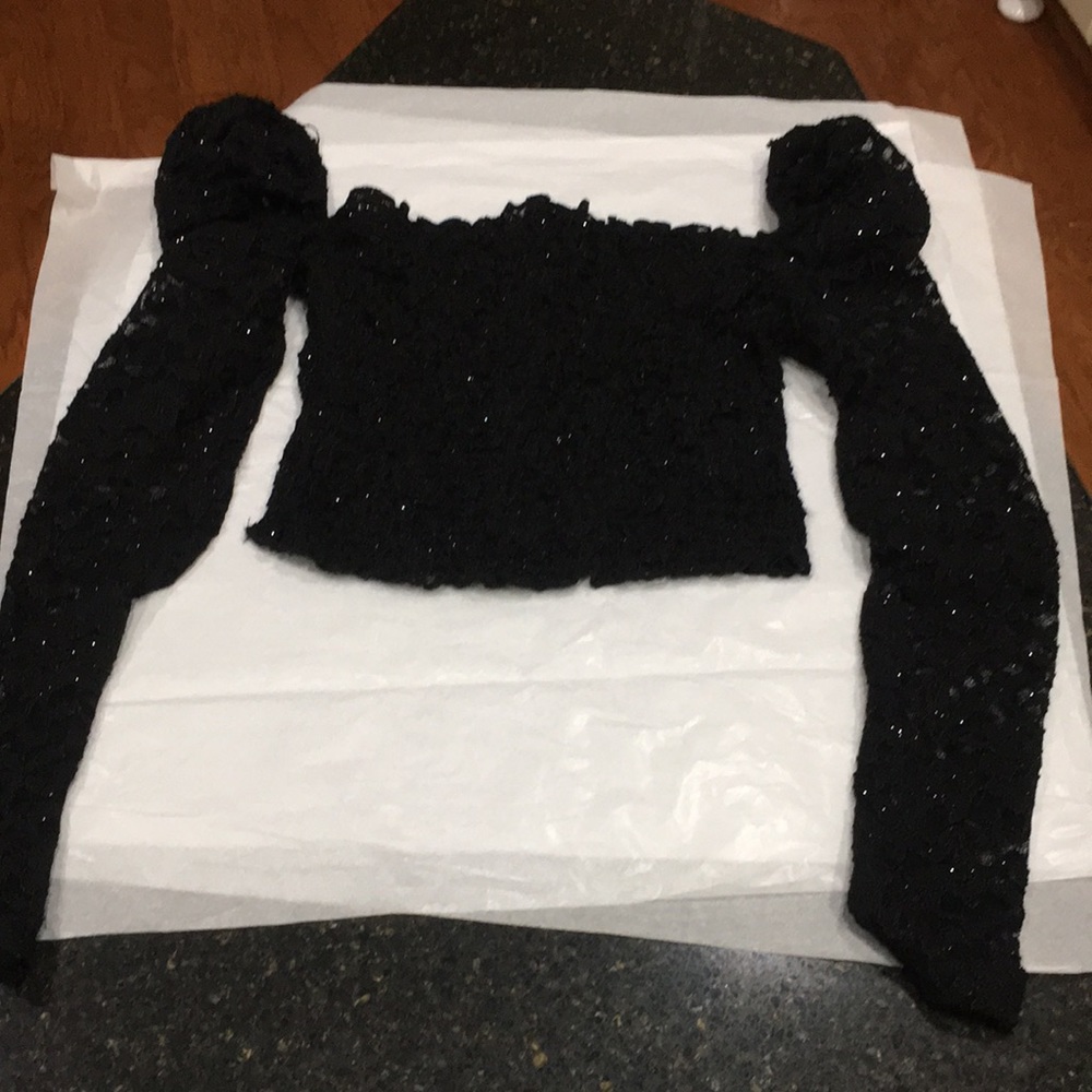 Top shop sparkling crop top